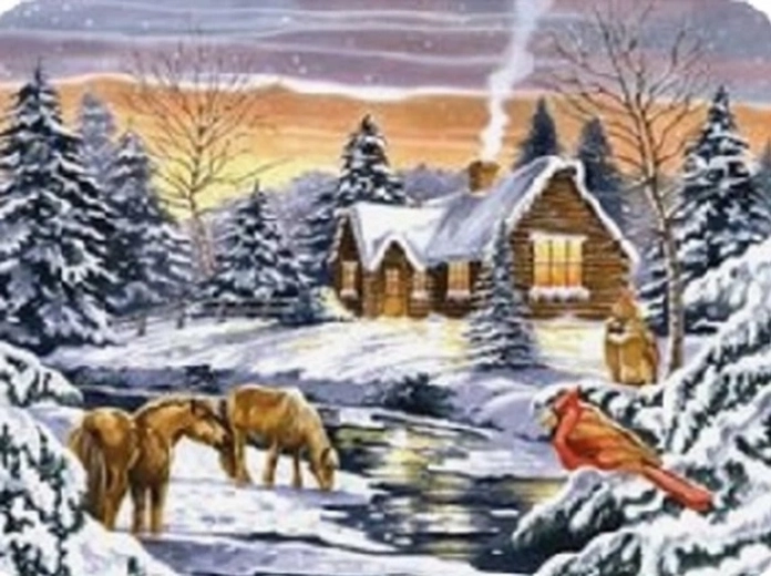 Norimpex deimantinė mozaika Namas prie upelio 30 × 40 cm