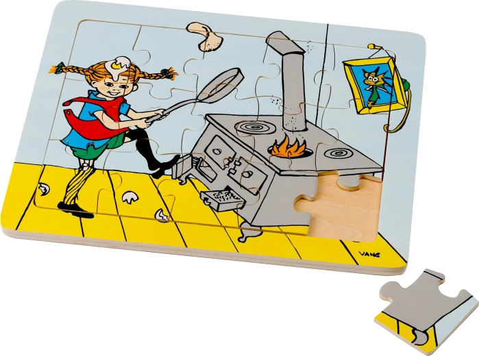 Wooden puzzle Pippi Longstocking – 15 pieces