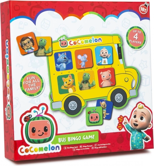 Cocomelon autobuso bingo žaidimas