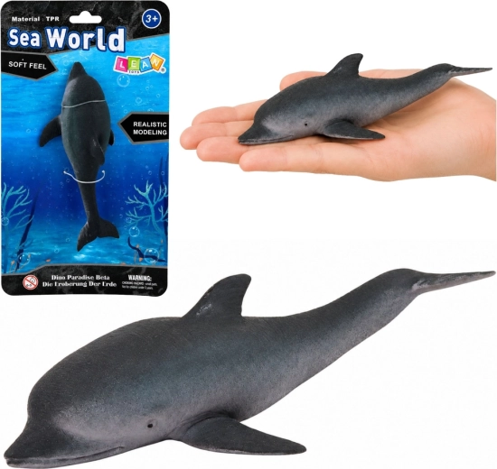 Rubber realistic sea dolphin figurine TPR 17.5 cm - 1 piece