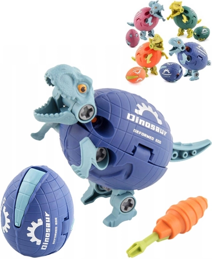 Prisukamas dinozauras kiaušinyje 2in1 su įrankiu – 1 vnt.
