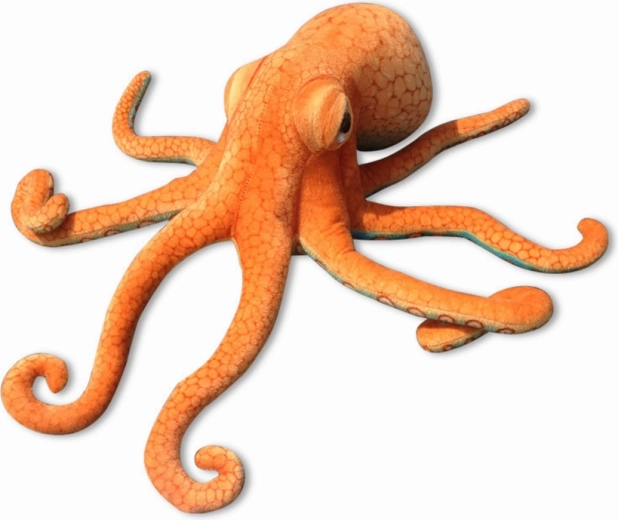Pliušinis aštuonkojis 55 cm, oranžinis