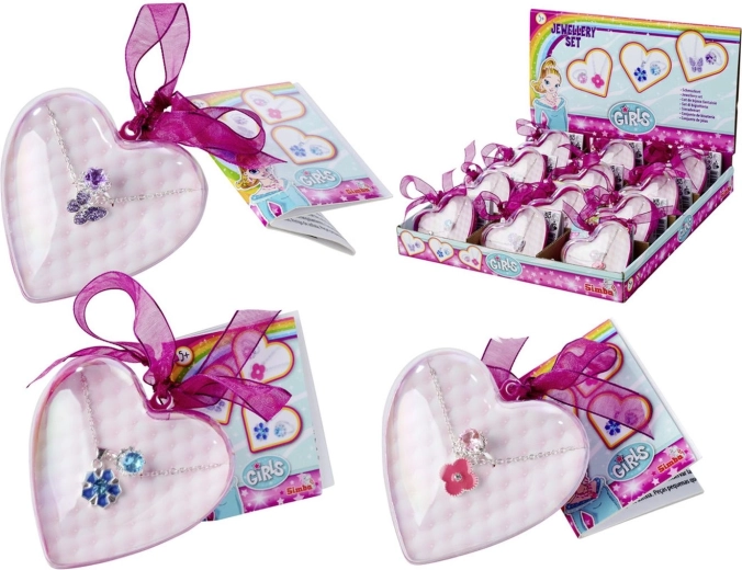 Simba Children's Costume Jewelry with Ring and Necklace in a Heart-Shaped Box
