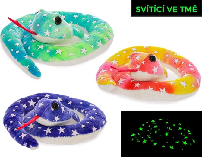 Pliušinė gyvatė, šviečianti tamsoje, 15 cm