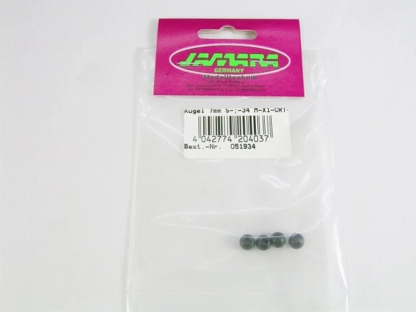 JAMARA plieniniai rutuliukai, 7 mm, juodi, 4 vnt.