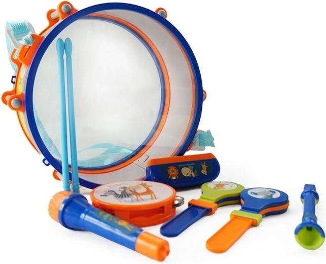 Practical drum with a strap