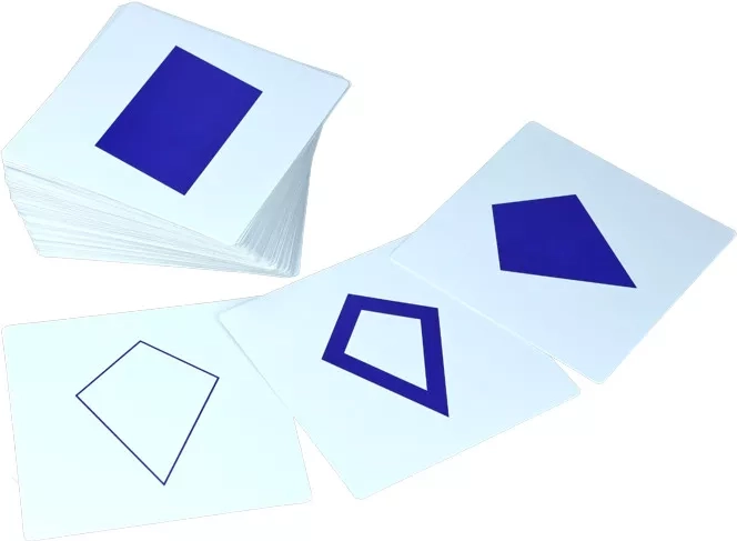 Kortelės geometrinei komodai Montessori Moyo Montessori