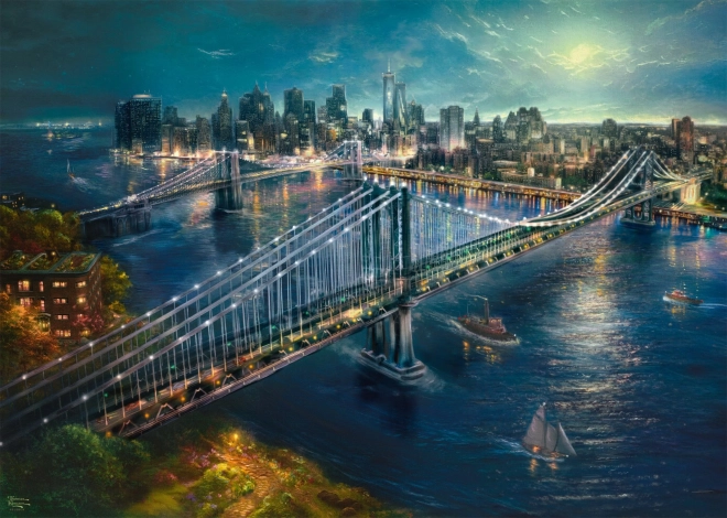 Schmidt Puzzle Moon Over Manhattan 2000 Pieces