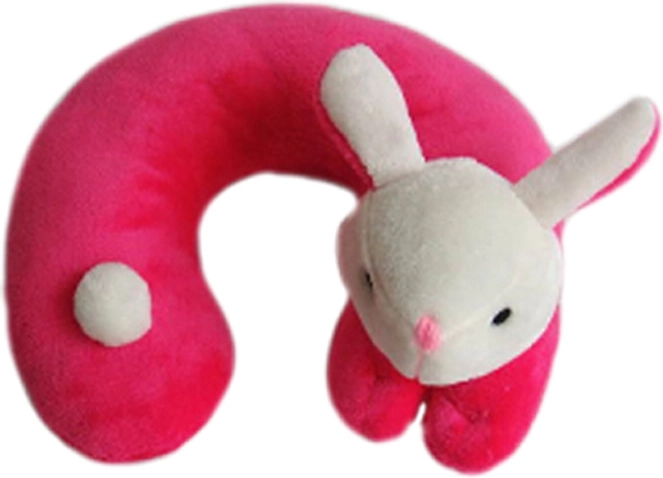 Plush 3D Bunny Travel Neck Pillow for Kids