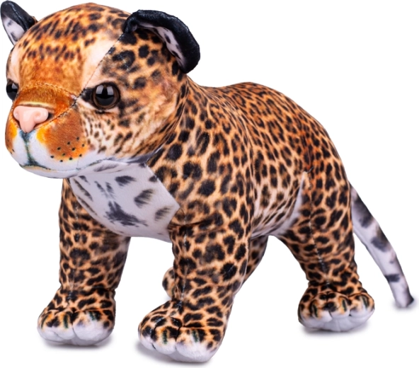 Pliušinis dėmėtasis leopardas 40 cm – realistiškas stovintis žaislas