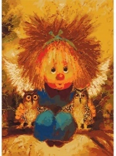 Norimpex Paint by Numbers Man with Owls 40 × 50 cm