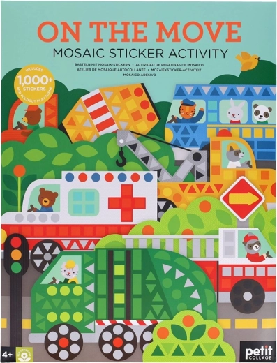 Petit Collage Transportation Scene Mosaic Sticker Set