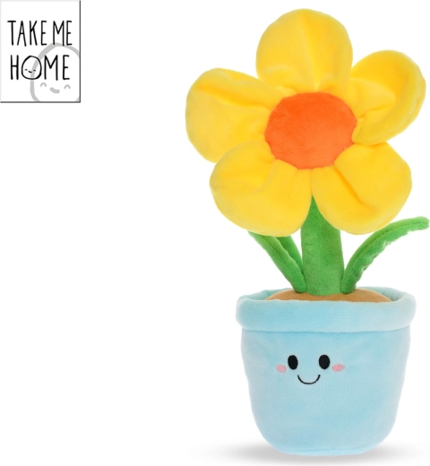 Pliušinė gėlė vazone Take Me Home 30 cm geltona – 1 vnt.