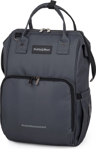 Stroller diaper backpack PETITE&MARS Jack Ultimate Grey
