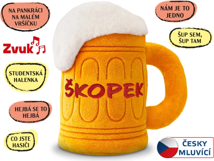 Pliušinis Škopek 20 cm su melodijomis
