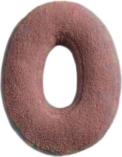 Mealini pliušinė raidė O rožinė – 1 vnt.