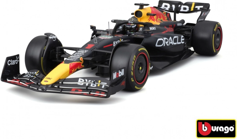 Die-cast model F1 ORACLE RED BULL RACING RB19 1:18 with driver Max Verstappen