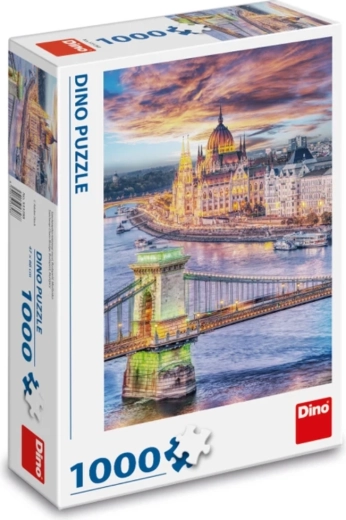 Ikoniškas Budapešto motyvas ryškiomis spalvomis