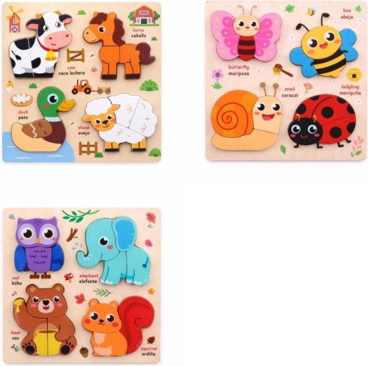 Wooden Animal Puzzle 18 × 18 cm