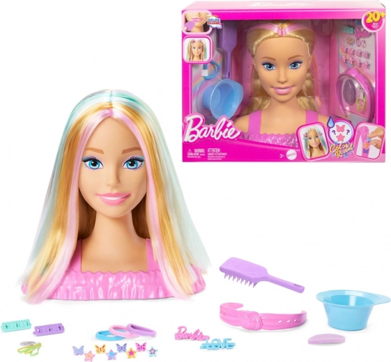 Barbie Deluxe blondinės šukuosenų galva