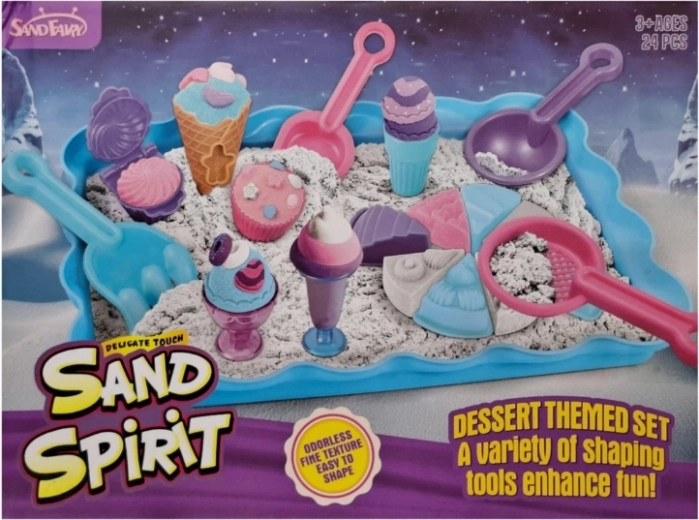 Kūrybinis rinkinys su kinetiniu smėliu desertams gaminti