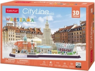 3D Puzzle CityLine Panorama Warsaw 159 Pieces
