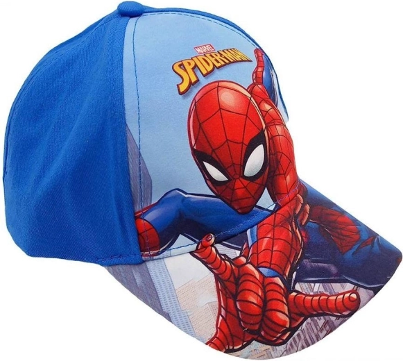 Mėlyna Spiderman kepurė su snapeliu