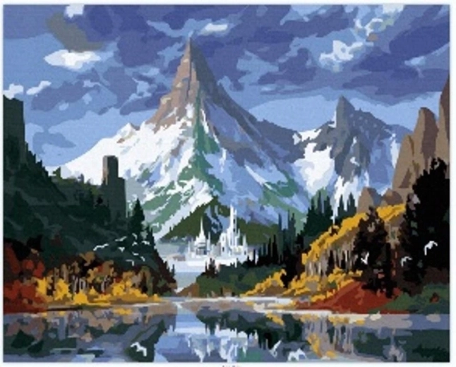 Norimpex Paint by Numbers Castle in the High Mountains 40 × 50 cm