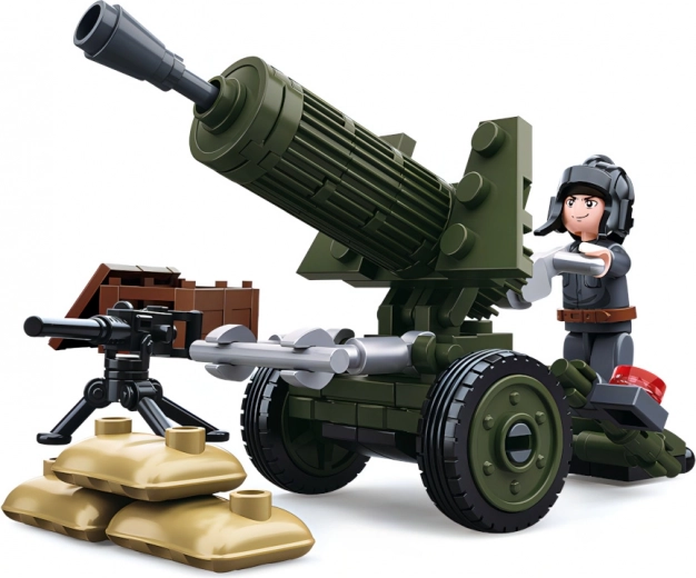 Realistiškas prieštankinis pabūklas ir priedai