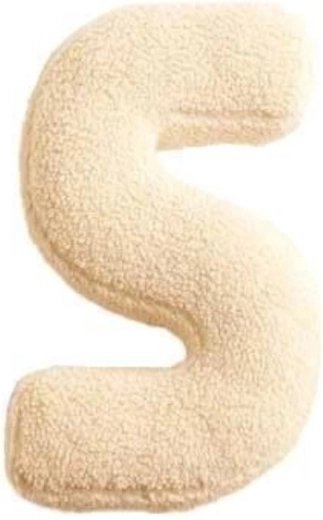 MEALINI pliušinė raidė S, kreminė – 1 vnt.