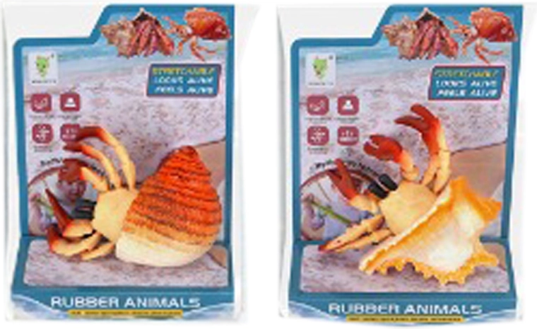 Guminis krabas su kriaukle 10 cm