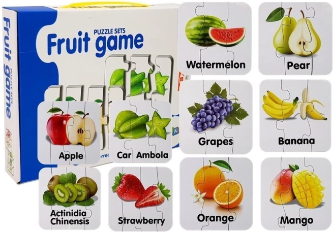 Educational fruit puzzle – 10 pairs