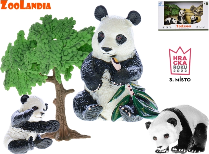 Zoolandia panda su jaunikliais ir priedais