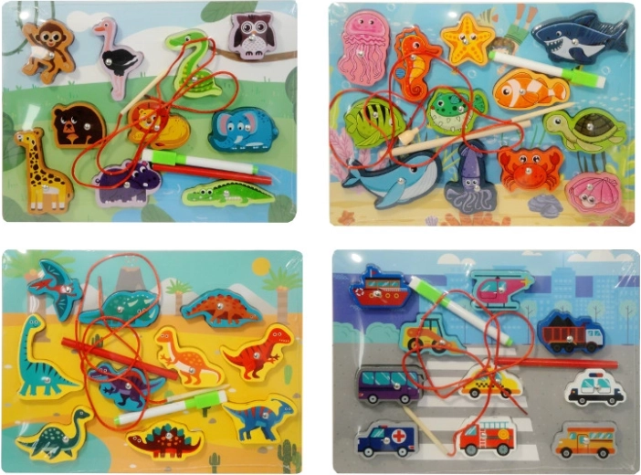 Wooden magnetic puzzle with numbers and colors - 1 piece