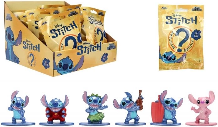 Stitch nano figūrėlė maišelyje – kolekcinė miniatiūra (6 rūšys)