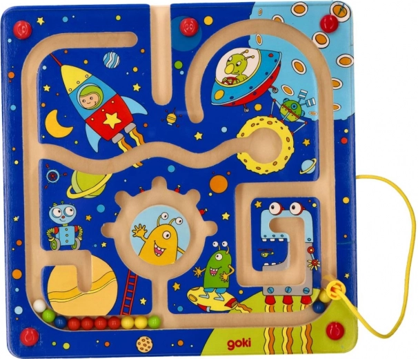 Wooden Magnetic Labyrinth Space by Goki