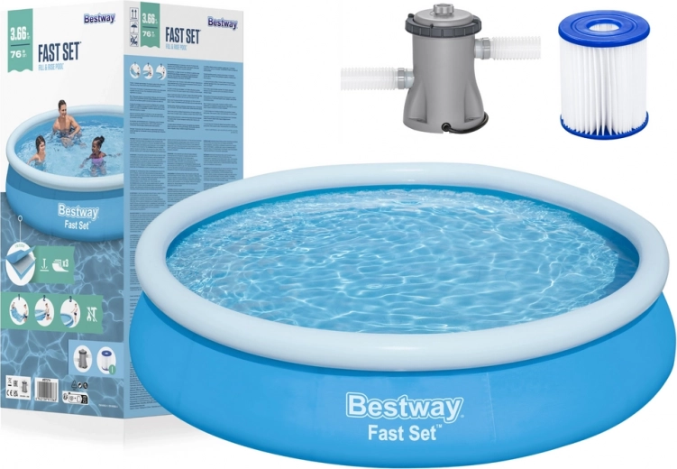 Pripučiamas baseinas Bestway Fast Set 366 × 76 cm