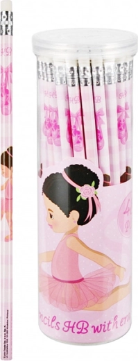 Pencil with eraser ballerina - 1 piece