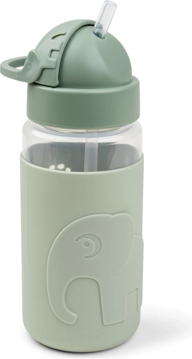 Done by Deer Elphee green bottle with straw and handles 350 ml