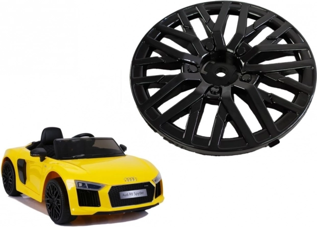 Rato dangtelis elektriniam vaikiškam automobiliukui AUDI R8, juodas