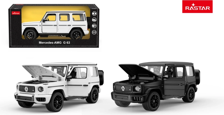 Automobilio modelis Mercedes-AMG G63 Rastar 1:24 baltas – 1 vnt.