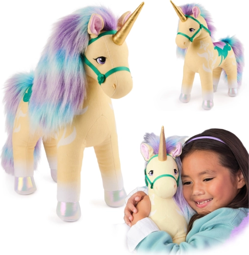 Pliušinis vienaragis Leaf iš Unicorn Academy, 38 cm
