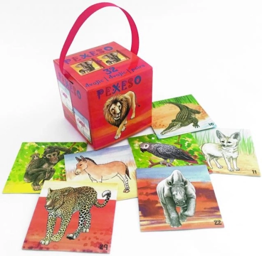 AKIM Safari memory game in a box with ribbon (64 cards)