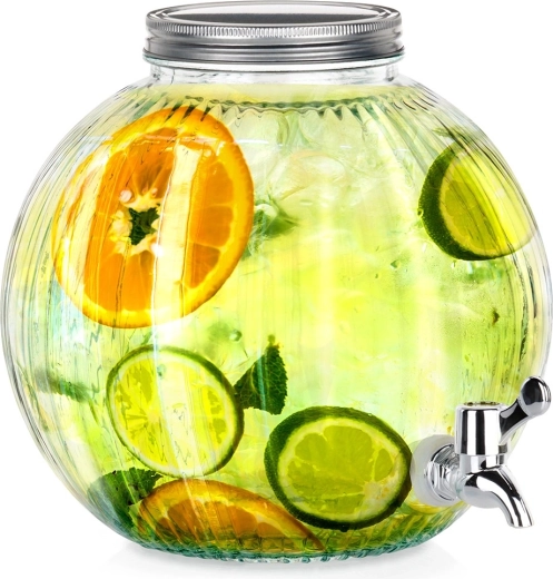 Stiklinis gėrimų dozatorius su čiaupeliu 5,5 l