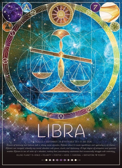 Puzzle COBBLE HILL Zodiac Sign Libra 500 pieces
