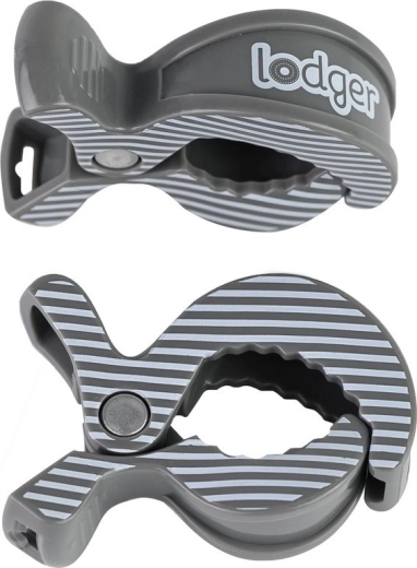 Lodger swaddle clip carbon stripe – 2 pakuotės
