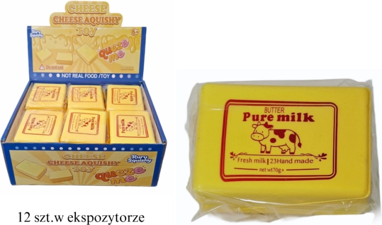 Antistresinis gniuždomas kamuoliukas sviesto kubelio formos – 1 vnt.