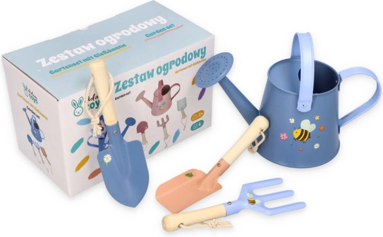 Adam Toys mėlynas sodo įrankių rinkinys