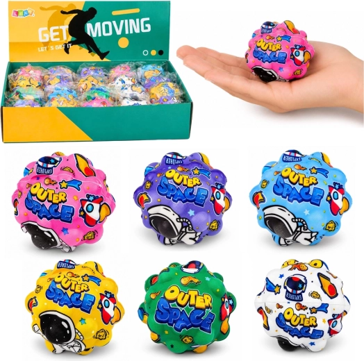 Anti-stress foam ball with bumps, space 7 cm - 1 piece
