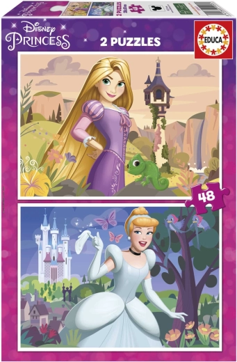 Puzzle DISNEY Princesses 2×48 pieces – Rapunzel and Cinderella